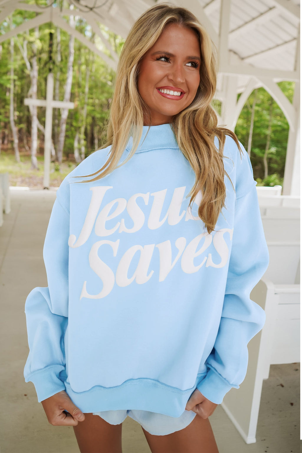 Jesus Saves Mockneck