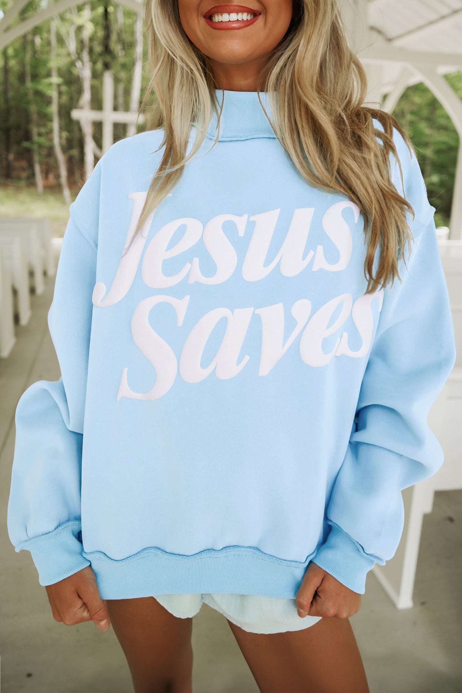 Jesus Saves Mockneck