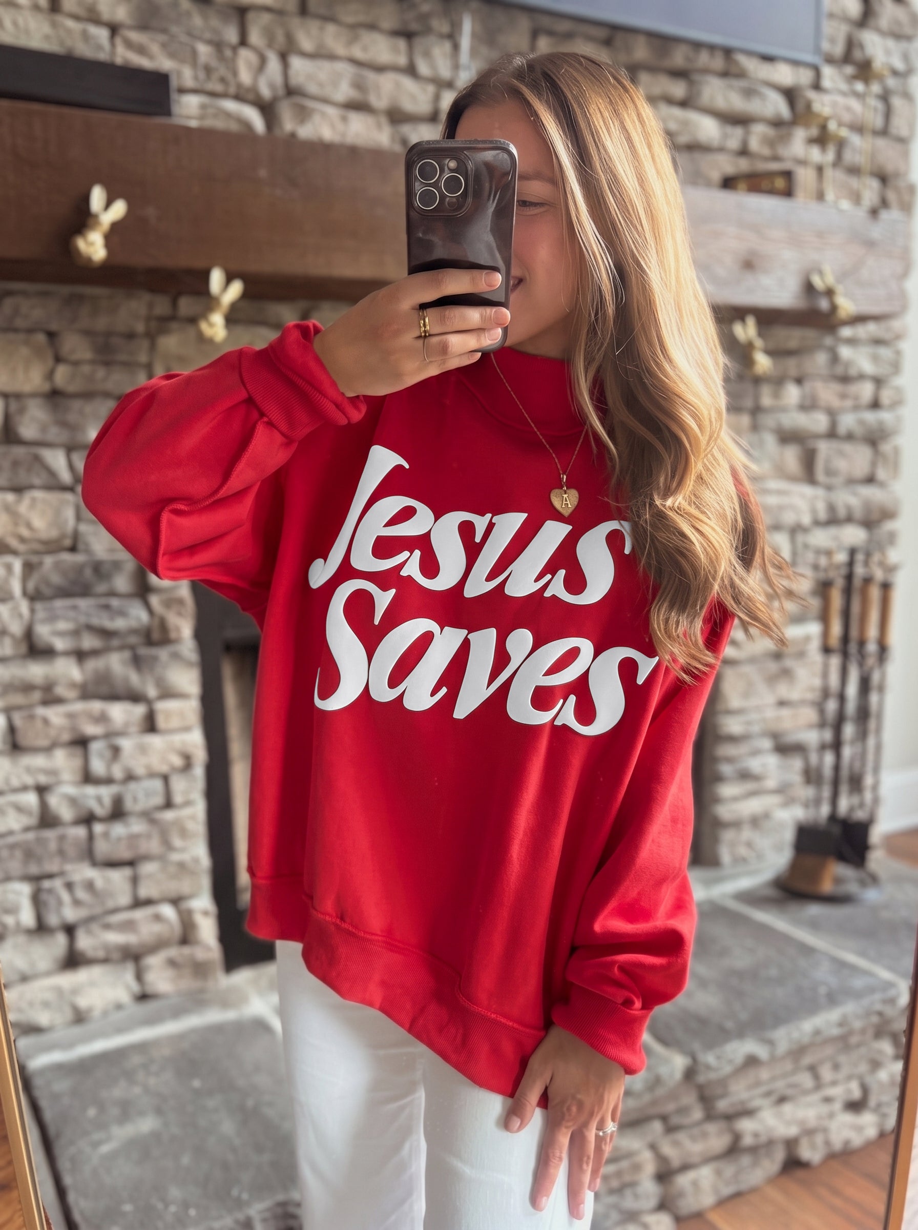 Jesus Saves Mockneck