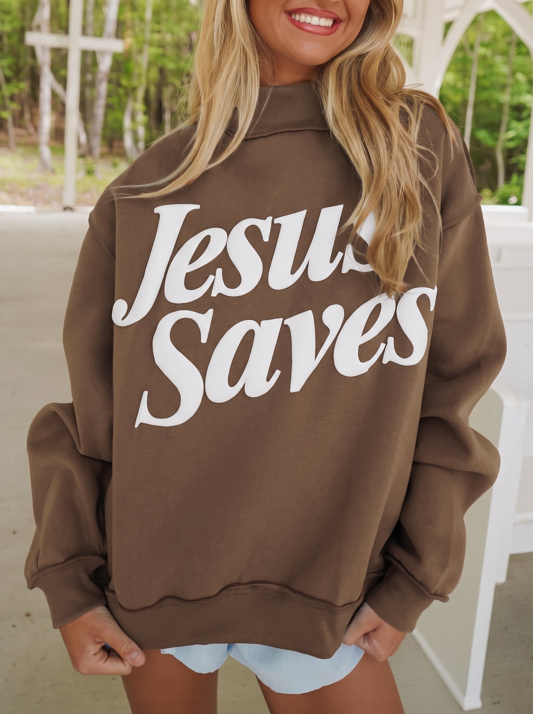 Jesus Saves Mockneck