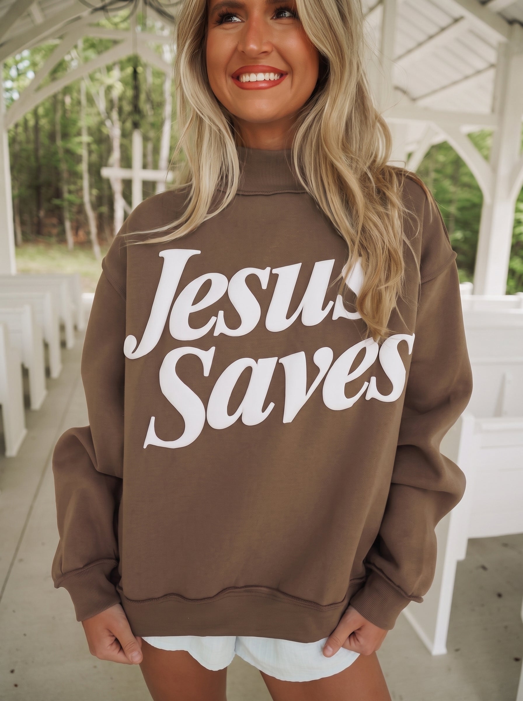 Jesus Saves Mockneck