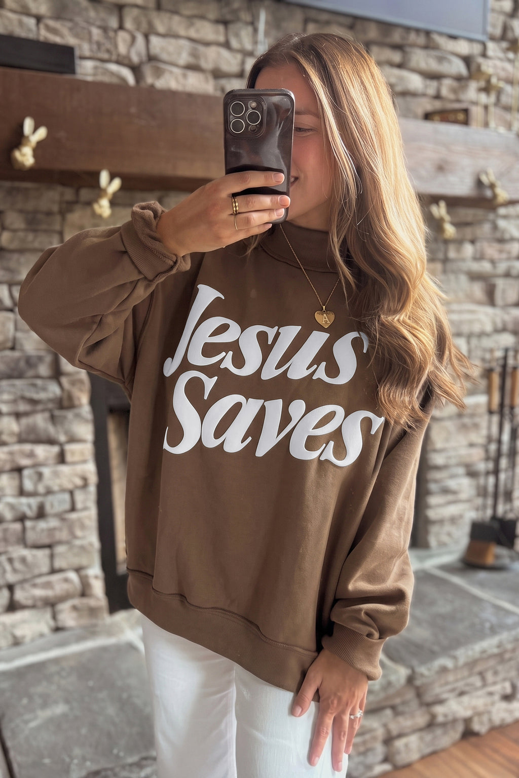 Jesus Saves Mockneck