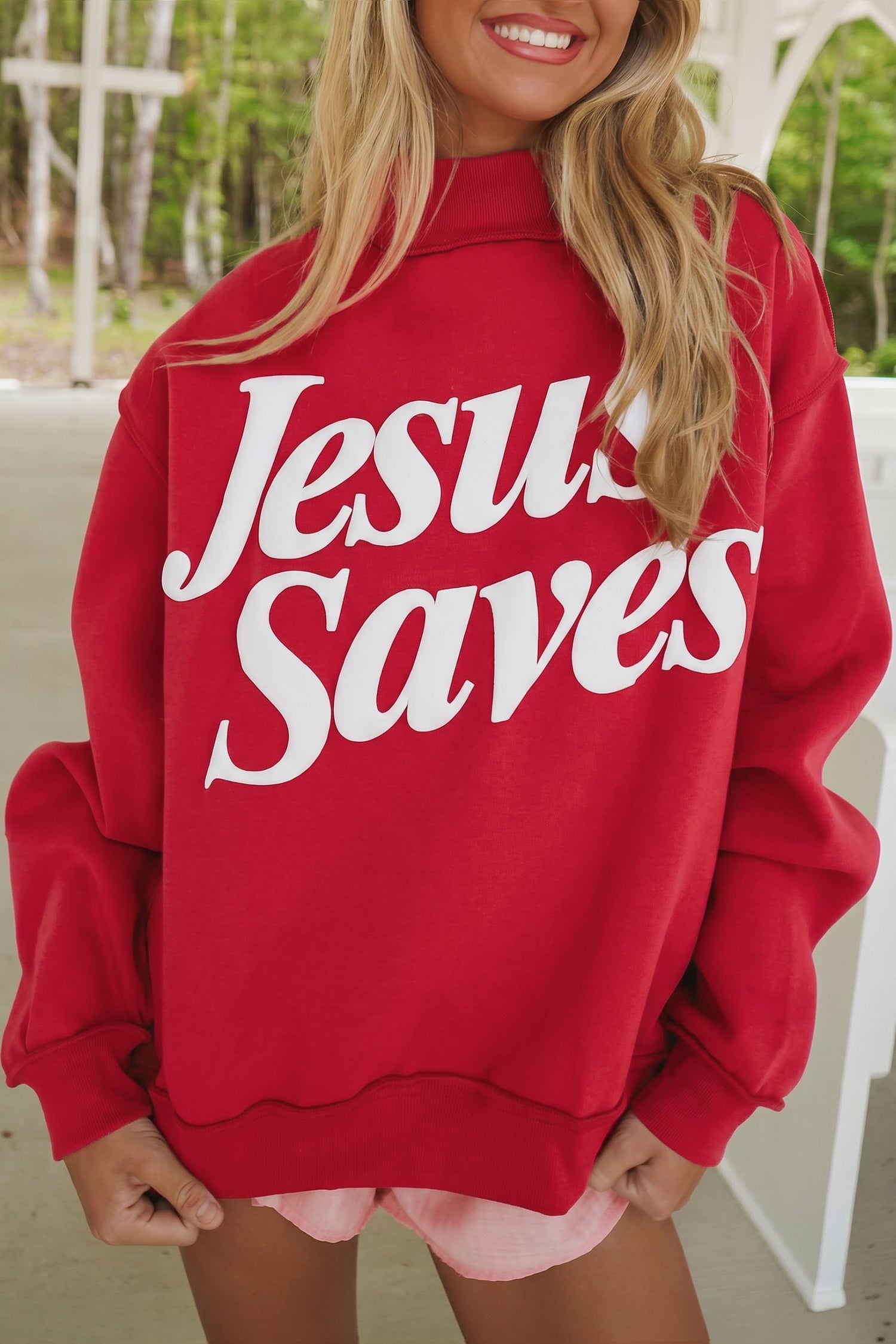 Jesus Saves Mockneck