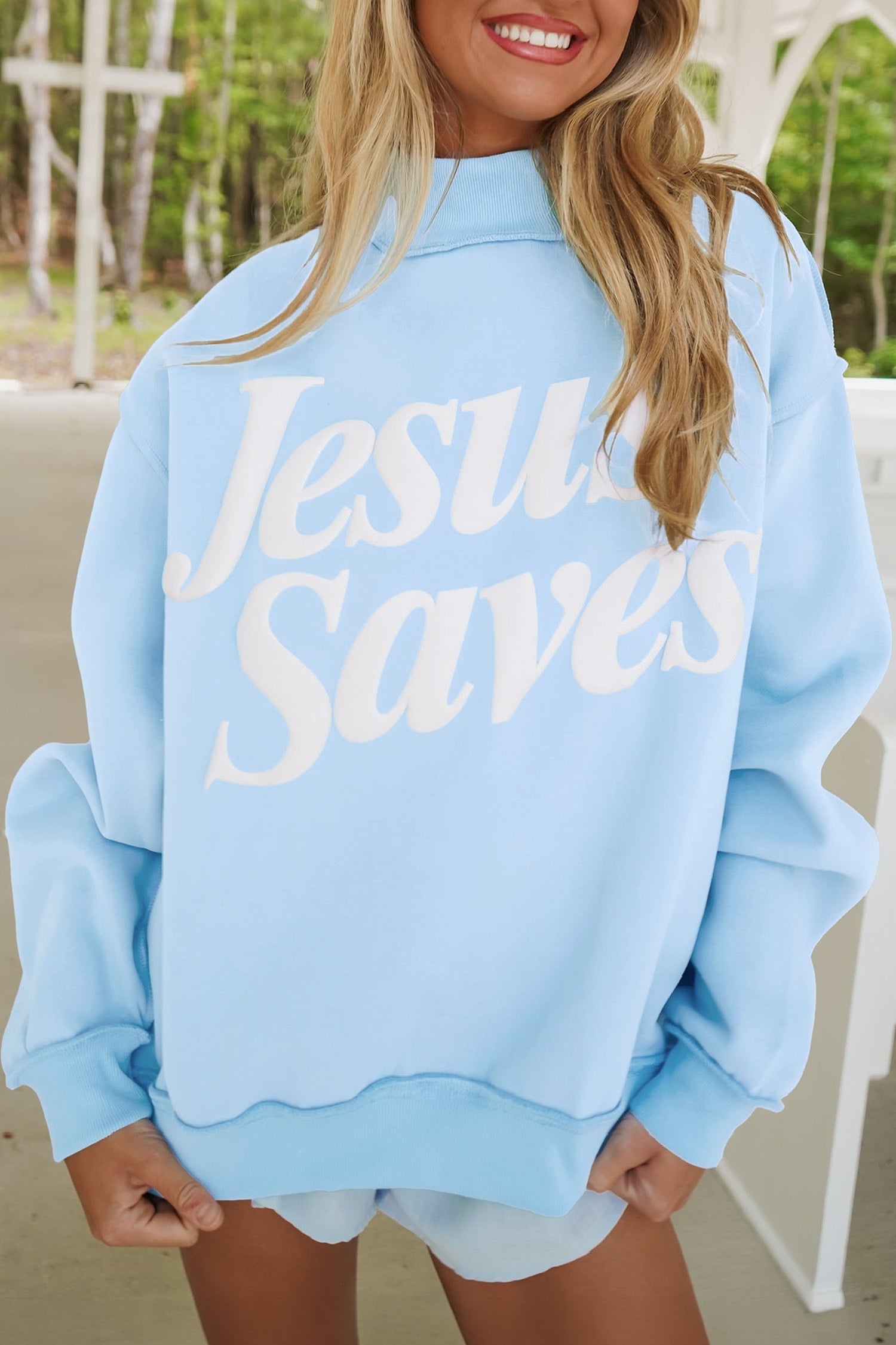 Jesus Saves Mockneck